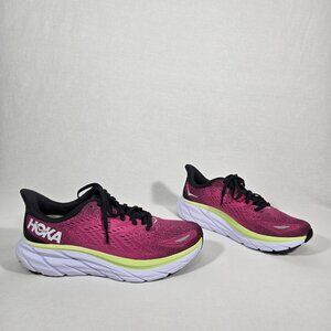 HOKA One One CLIFTON 8 Ibis Rose Walking Running Athletic Shoes Women Size 10.5B